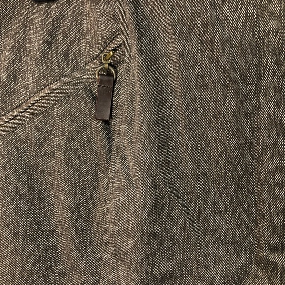 Coldwater Creek Pencil Skirt Career Brown Zipper Pockets Lined Double Slit - Picture 8 of 11